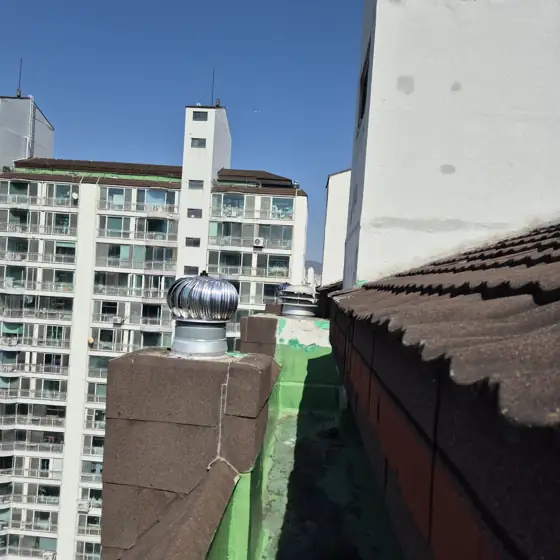 옥상환풍기교체 고장 난 옥상 흡출기 교체 시공 후 현장 2